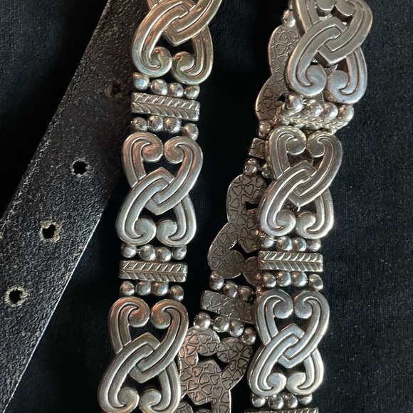 Brighton Black and Silver Women's Belt - Picture 4 of 6